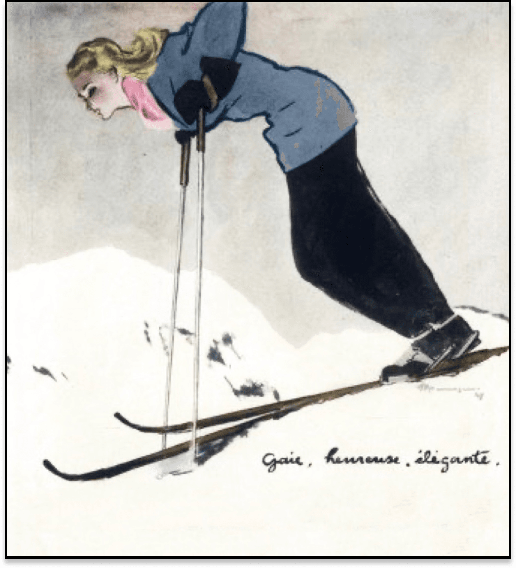 Elegant skier - Gaie, heureuse, élégante